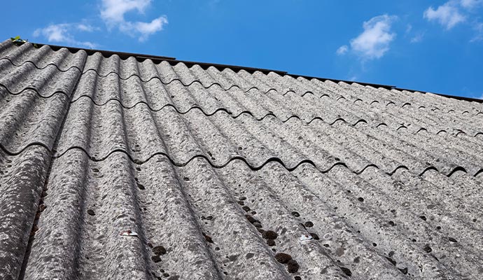 asbestos affected roof