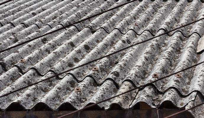 asbestos affected roof