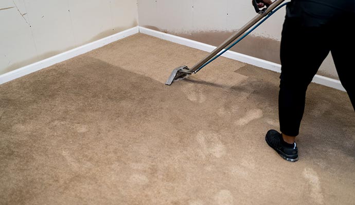 Carpet cleaning using a vacuum cleaner