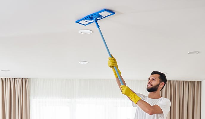 Professional ceiling cleaning