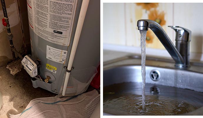 collage electrical appliance failure and sink overflow