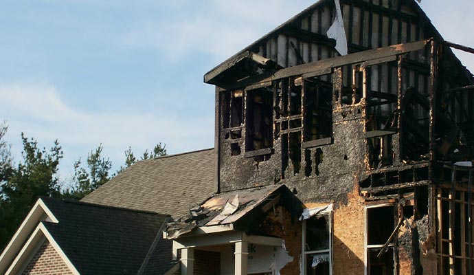 Fire damaged property