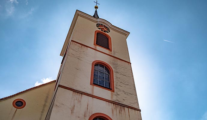 mold on church wall