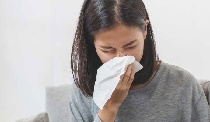 allergy effected woman