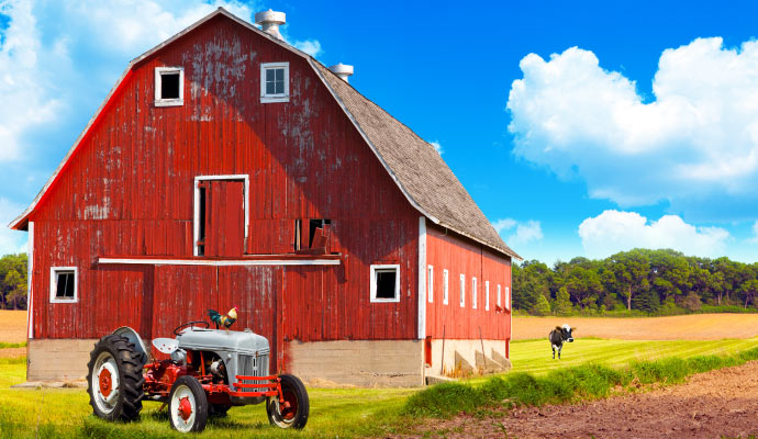 An organized barn