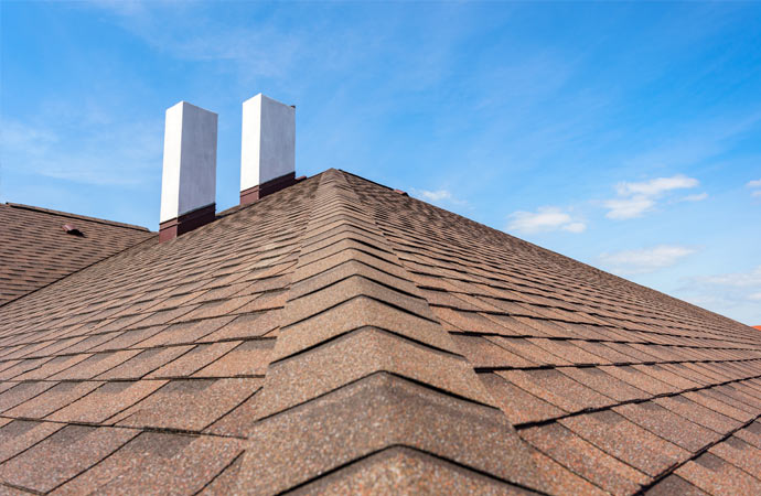 landscape view of a house roof