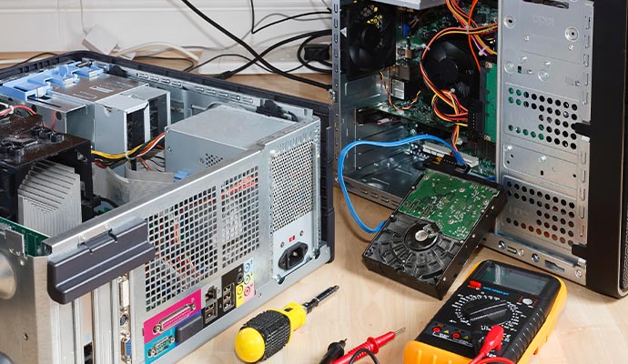 Expert repairing Desktop computer.