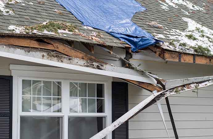 storm damaged roof