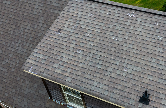 hail damaged roof