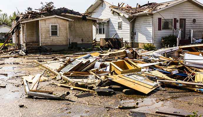 a storm damaged property 