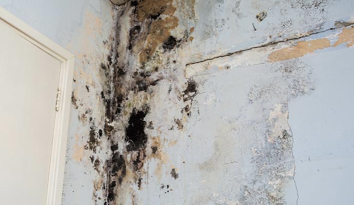 Visible mold on wall