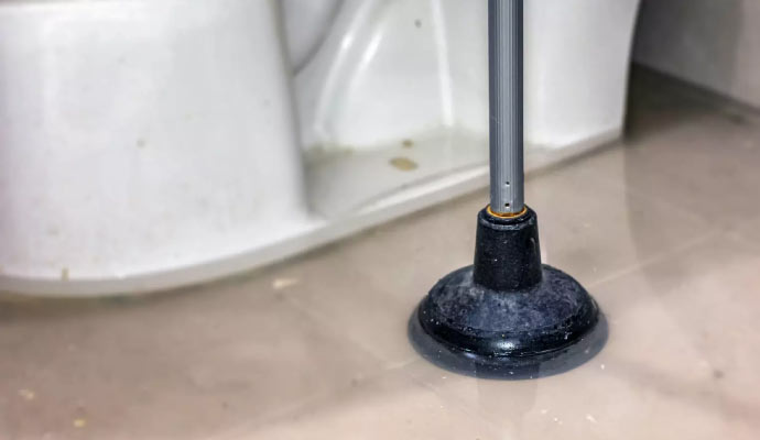 toilet overflow with plunger